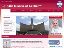 Tablet Screenshot of catholicdiocese-lucknow.com